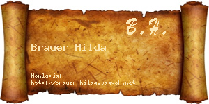 Brauer Hilda névjegykártya